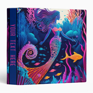 Colorful Rainbow Mermaid Fantasy Binder