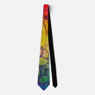 Colorful Rainbow Mosaic Abstract Tie
