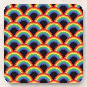 Colorful Rainbow Pattern Coaster