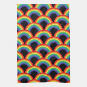 Colorful Rainbow Pattern Kitchen Towel