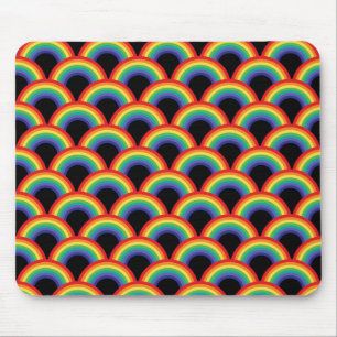 Colorful Rainbow Pattern Mouse Pad