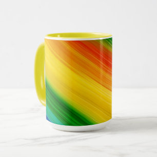 Colorful rainbow pattern mug
