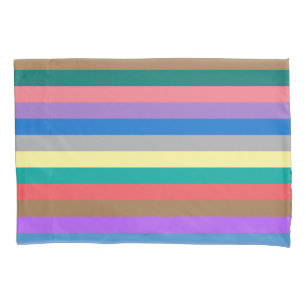 Colorful rainbow pattern pillowcase