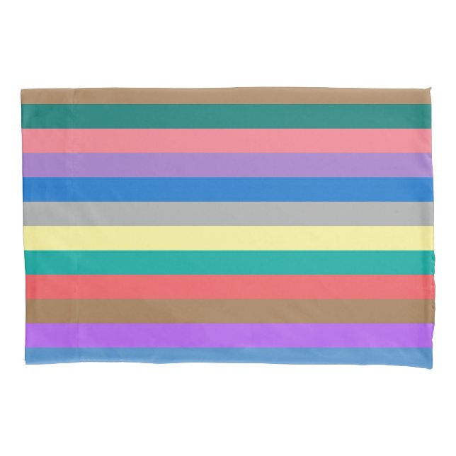 Colorful rainbow pattern pillowcase (Front)