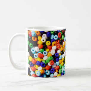 Colorful Rainbow Pile of Beads Coffee Mug