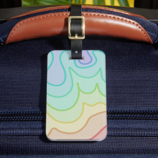 Colorful Rainbow Pride Wiggle Luggage Tag