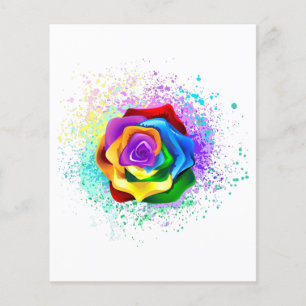 Colorful Rainbow Rose Flyer