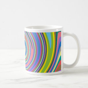 Colorful rainbow swirl pattern coffee mug