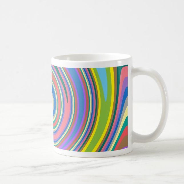 Colorful rainbow swirl pattern coffee mug (Right)