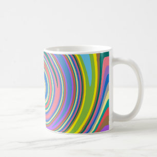 Colorful rainbow swirl pattern coffee mug