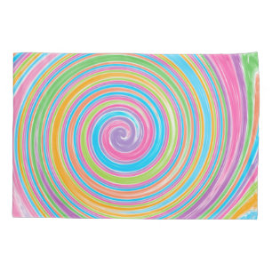 Colorful rainbow swirl     pillowcase