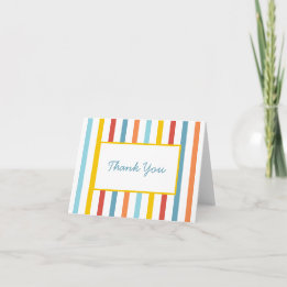 Colorful Rainbow Thank You Card
