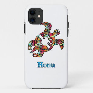 Colorful Rainbow Tribal Hawaiian Sea Turtle Case-M iPhone 11 Case