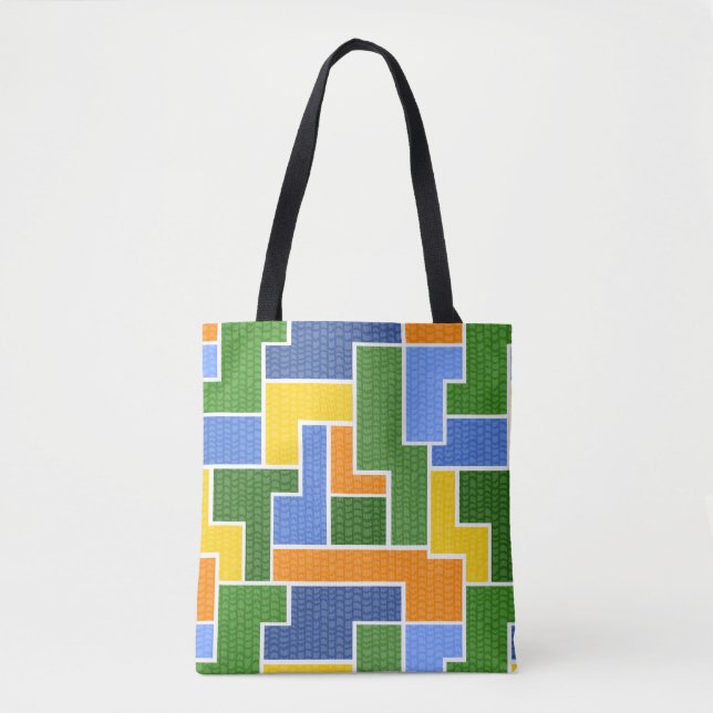 colorful rectangles tote bag (Front)