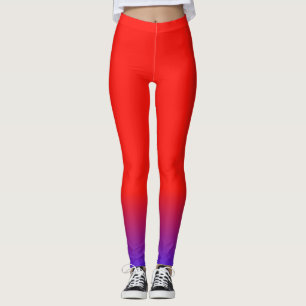 Colorful Red And Bluo Leggings 