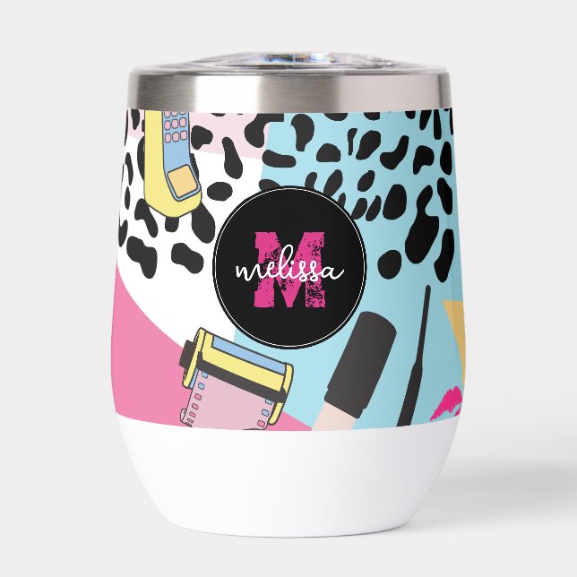 Colorful Retro 1990's Nineties Motif Monogramme (Avant)