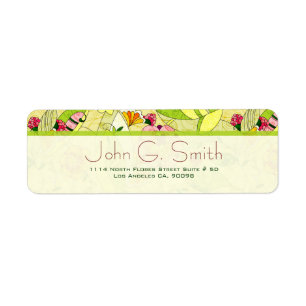 Colorful Retro Abstrait Floral Collage