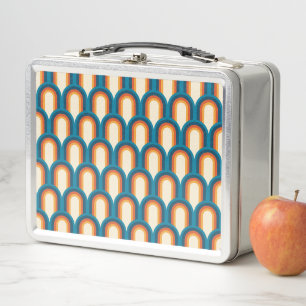 Colorful Retro Arch Rainbow Pattern  Metal Lunch Box