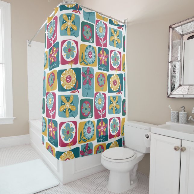 Colorful Retro Floral Pattern  (In Situ)
