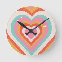 Colorful Retro Hearts with Sparkles | Valentine