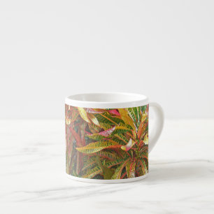 "COLORFUL RIBBON-LIKE LEAVES" EXPRESSO MUG