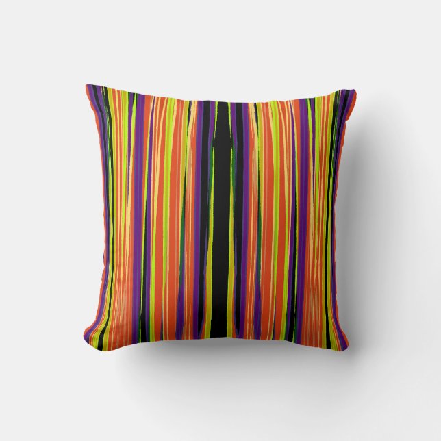 Colorful ripped paper pattern throw pillow (Front)