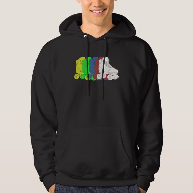 Colorful Roller Skates Hoodie (Front)