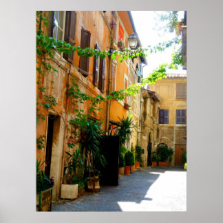 Colorful Rome Buildings Poster