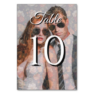 Colorful Rose Fancy Wedding Table Number