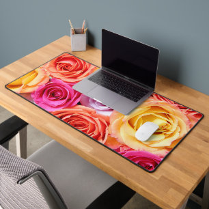 Colorful Roses Desk Mat
