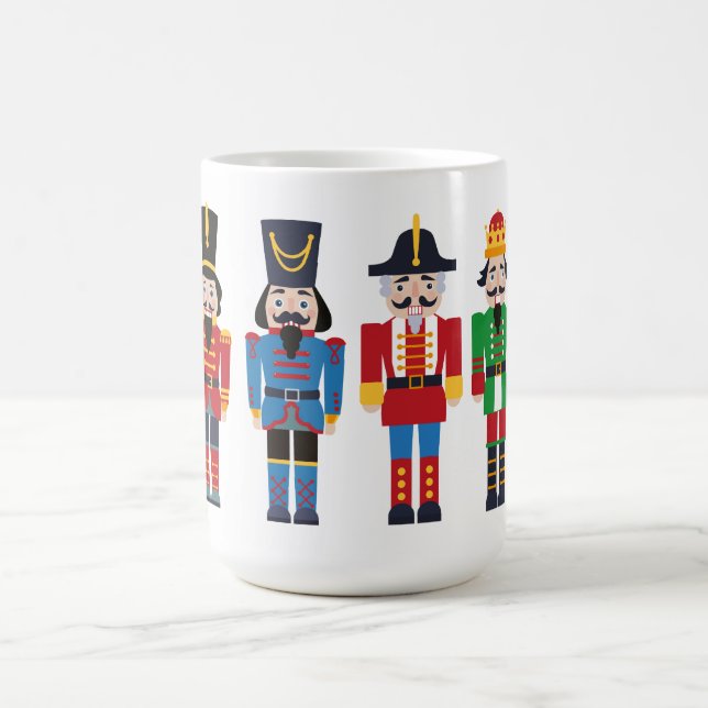 Colorful Row of Multi-colored Nutcrackers Coffee Mug (Center)