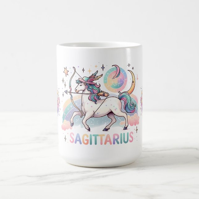Colorful Sagittarius Archer Zodiac Astrology Coffee Mug (Center)