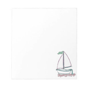 Colorful Sailboat 4 Notepad
