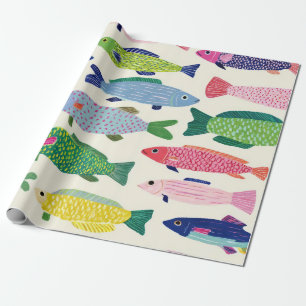 Colorful Sardines Seamless Pattern (1) Wrapping Paper