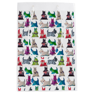 Colorful Scotties Medium Gift Bag