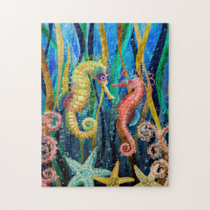 Colorful Seahorses Jigsaw Puzzle