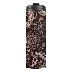 Colorful seamless pattern in paisley style. Vintag Thermal Tumbler