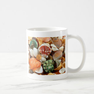 Colorful seashells pattern coffee mug