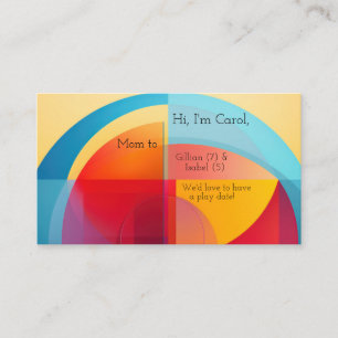 Colorful semi-circle shapes Business Card