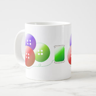 Colorful Sewing Notions Large Coffee Mug