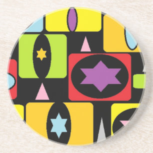 COLORFUL SHAPES COASTER