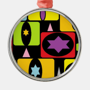 COLORFUL SHAPES METAL ORNAMENT