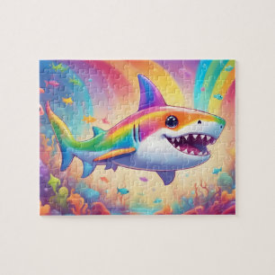 Colorful shark jigsaw puzzle