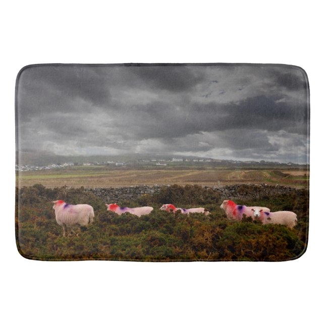 Colorful sheep bath mat (Front)