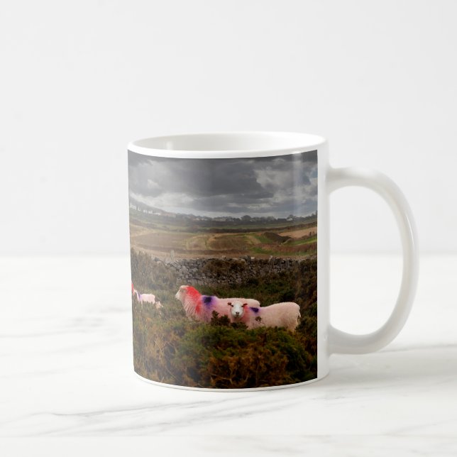 Colorful sheep coffee mug (Right)