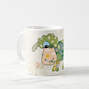 colorful sheep coffee mug