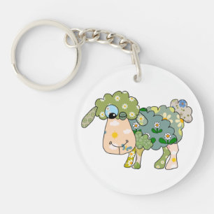 colorful sheep keychain
