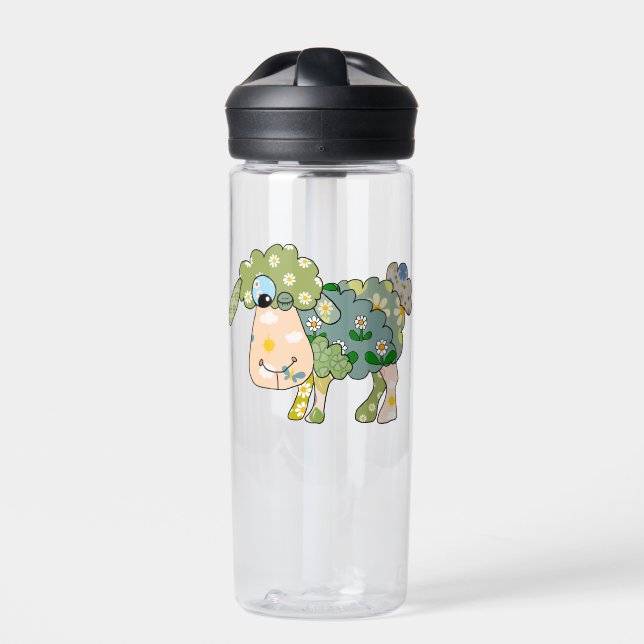 colorful sheep water bottle (Front)