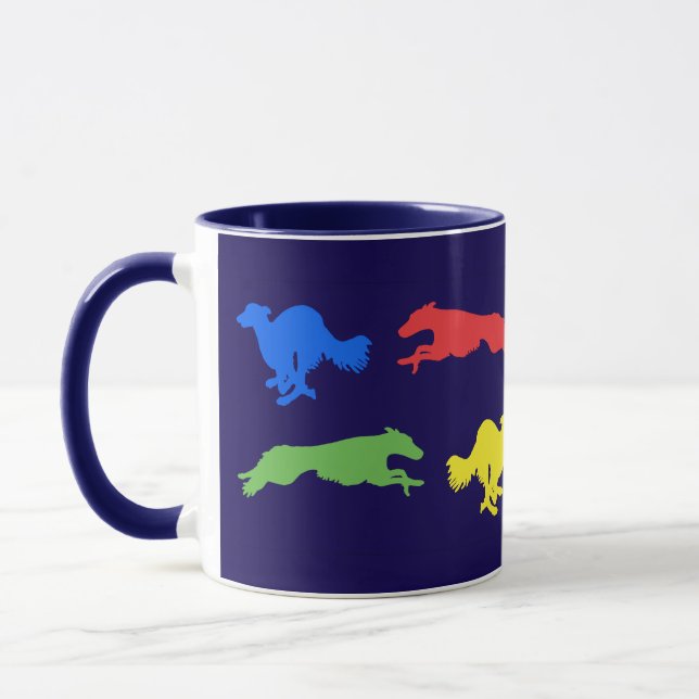 Colorful Silken Windhounds  Mug (Left)