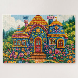 Colorful Simple Rustic Modern Cool Jigsaw Puzzle